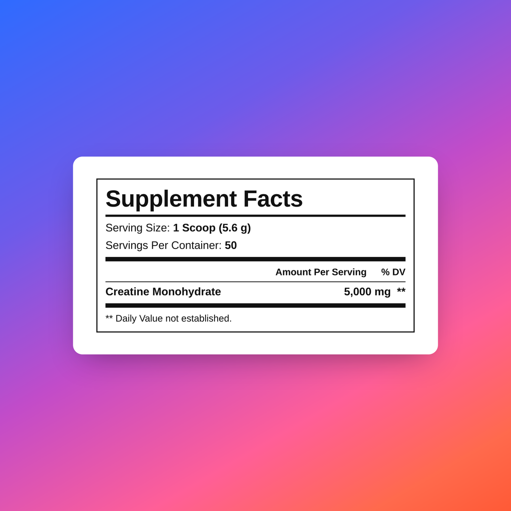 Creatine Monohydrate — Unflavored